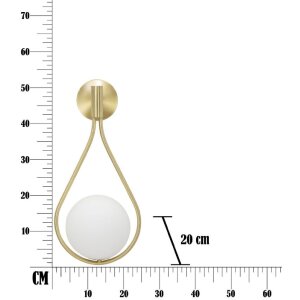 Mauro Ferretti applique Glamy Ablegen E14 24x20x52 cm oro bianco