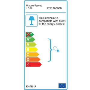 Mauro Ferretti applique Glamy Ablegen E14 24x20x52 cm oro bianco