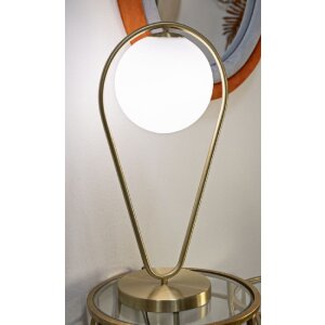 Mauro Ferretti lampada da tavolo Glamy Ablegen E14 25x18x50 cm bianco oro