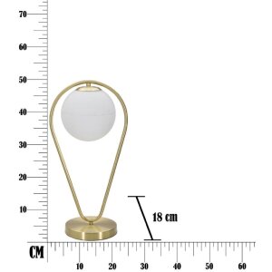 Mauro Ferretti lampada da tavolo Glamy Ablegen E14 25x18x50 cm bianco oro
