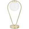 Mauro Ferretti lampada da tavolo Glamy Ablegen E14 25x18x50 cm bianco oro