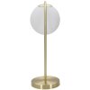 Mauro Ferretti lampada da tavolo Glamy Ablegen E14 25x18x50 cm bianco oro