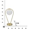 Mauro Ferretti lampada da tavolo Glamy Ablegen E14 25x18x50 cm bianco oro