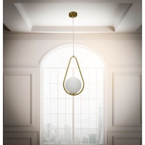 Mauro Ferretti plafoniera Glamy Ablegen E14 24x20x46 cm bianco oro