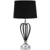 Mauro Ferretti Darky lampada da tavolo argento E27 Ø 28x56 cm nero argento
