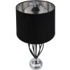 Mauro Ferretti Darky lampada da tavolo argento E27 Ø 28x56 cm nero argento