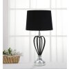 Mauro Ferretti Darky lampada da tavolo argento E27 Ø 28x56 cm nero argento