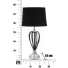 Mauro Ferretti Darky lampada da tavolo argento E27 Ø 28x56 cm nero argento