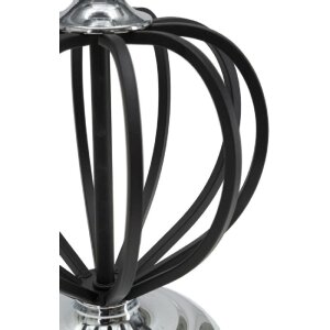 Mauro Ferretti Darky lampada da tavolo argento E27 Ø 28x44,5 cm nero argento