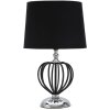 Mauro Ferretti Darky lampada da tavolo argento E27 Ø 28x44,5 cm nero argento