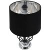Mauro Ferretti Darky lampada da tavolo argento E27 Ø 28x44,5 cm nero argento