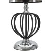 Mauro Ferretti Darky lampada da tavolo argento E27 Ø 28x44,5 cm nero argento