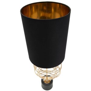 Mauro Ferretti Circly lampada da tavolo E27 Ø 22,5x65 cm oro nero