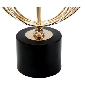 Mauro Ferretti Circly lampada da tavolo E27 Ø 22,5x65 cm oro nero