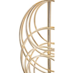 Mauro Ferretti Circly lampada da tavolo E27 Ø 22,5x65 cm oro nero