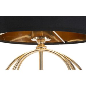 Mauro Ferretti Circly lampada da tavolo E27 Ø 22,5x65 cm oro nero