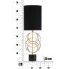 Mauro Ferretti Circly lampada da tavolo E27 Ø 22,5x65 cm oro nero