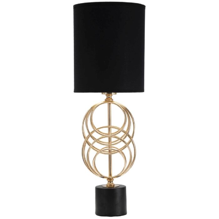 Mauro Ferretti Circly lampada da tavolo E27 Ø 20x58,5 cm oro nero