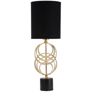 Mauro Ferretti Circly lampada da tavolo E27 Ø 20x58,5 cm oro nero