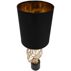 Mauro Ferretti Circly lampada da tavolo E27 Ø 20x58,5 cm oro nero