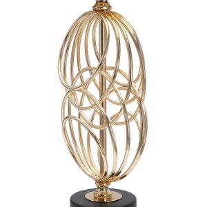 Mauro Ferretti Circly lampada da tavolo E27 Ø 20x58,5 cm oro nero