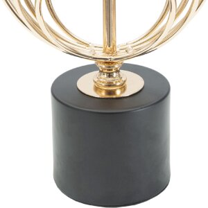Mauro Ferretti Circly lampada da tavolo E27 Ø 20x58,5 cm oro nero