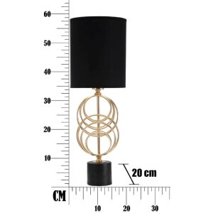 Mauro Ferretti Circly lampada da tavolo E27 Ø 20x58,5 cm oro nero