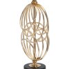 Mauro Ferretti Circly lampada da tavolo E27 Ø 20x58,5 cm oro nero