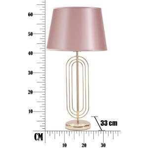 Mauro Ferretti lampada da tavolo Krista E27 Ø 33x64 cm oro rosa
