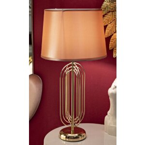 Mauro Ferretti lampada da tavolo Krista E27 Ø 28x55 cm oro rosa