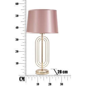 Mauro Ferretti lampada da tavolo Krista E27 Ø 28x55 cm oro rosa