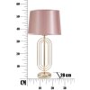 Mauro Ferretti lampada da tavolo Krista E27 Ø 28x55 cm oro rosa