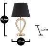 Mauro Ferretti lampada da tavolo Maxt E27 Ø 32,5x53,5 cm oro nero