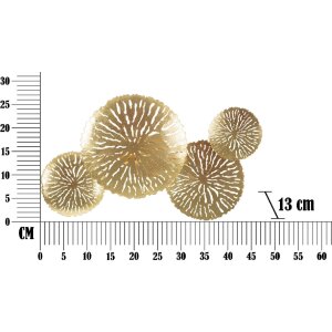 Mauro Ferretti applique Dishi Plus 2 luci E14 47x13x28 cm oro