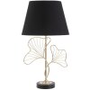 Mauro Ferretti lampada da tavolo foglie E27 Ø 30x60 cm nero oro