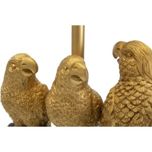 Mauro Ferretti lampada da tavolo pappagalli E27 Ø 30x62,5 cm nero oro
