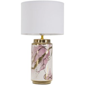 Mauro Ferretti lampada da tavolo Glam Abstract E27 Ø 25x48 cm bianco multicolore