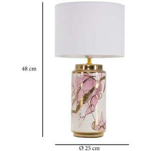 Mauro Ferretti lampada da tavolo Glam Abstract E27 Ø 25x48 cm bianco multicolore