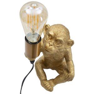 Mauro Ferretti lampada da tavolo monkey E27 17x14,5x25 cm oro