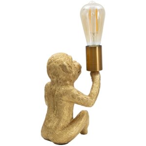 Mauro Ferretti lampada da tavolo monkey E27 17x14,5x25 cm oro