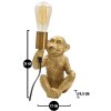 Mauro Ferretti lampada da tavolo monkey E27 17x14,5x25 cm oro