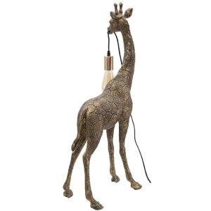 Mauro Ferretti lampada da tavolo Giraffe E27 40x22x80 cm oro antico