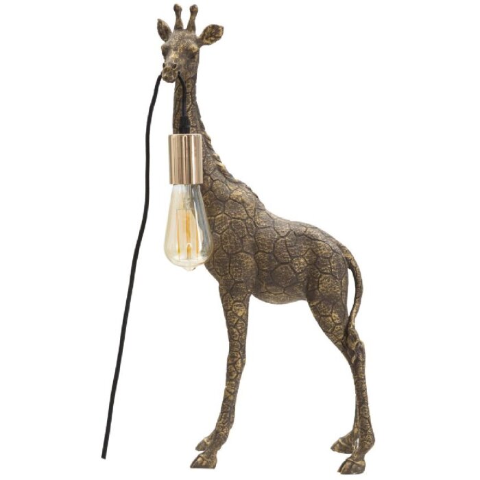 Mauro Ferretti lampada da tavolo Giraffe E27 28x16x60 cm oro antico