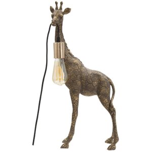 Mauro Ferretti lampada da tavolo Giraffe E27 28x16x60 cm oro antico