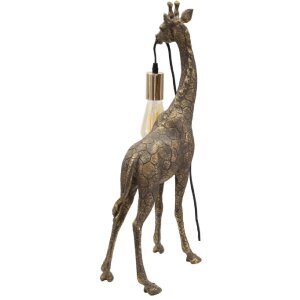 Mauro Ferretti lampada da tavolo Giraffe E27 28x16x60 cm oro antico