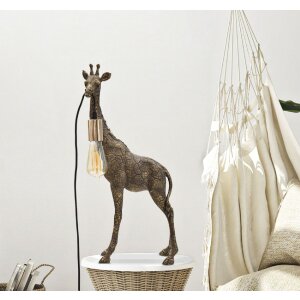 Mauro Ferretti lampada da tavolo Giraffe E27 28x16x60 cm oro antico