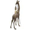 Mauro Ferretti lampada da tavolo Giraffe E27 28x16x60 cm oro antico