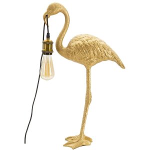 Mauro Ferretti lampada da tavolo Flamingo E27 37x19x59 cm oro