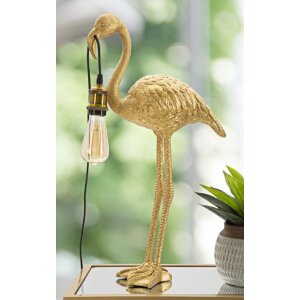 Mauro Ferretti lampada da tavolo Flamingo E27 37x19x59 cm oro