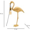 Mauro Ferretti lampada da tavolo Flamingo E27 37x19x59 cm oro